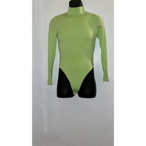 Jluxlabel Lime Luna Mock Neck bodysuit